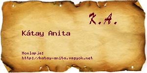 Kátay Anita névjegykártya